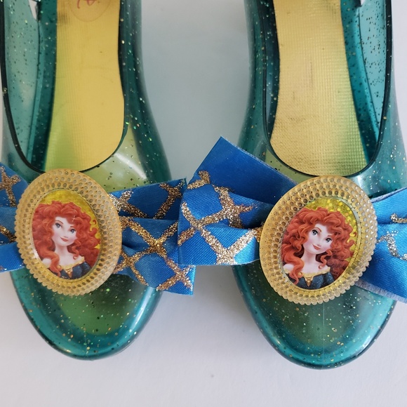 Disney Other - Disney Brave Merida Sparkly GreenJelly Shoes 7.5"
